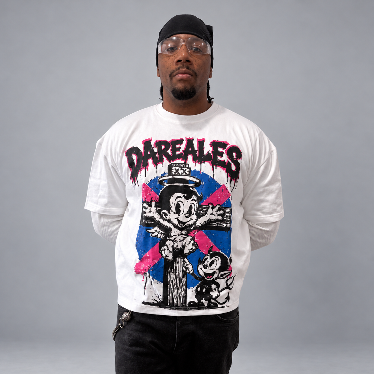 DAREALES “Saving Grace” Graphic Tee — White
