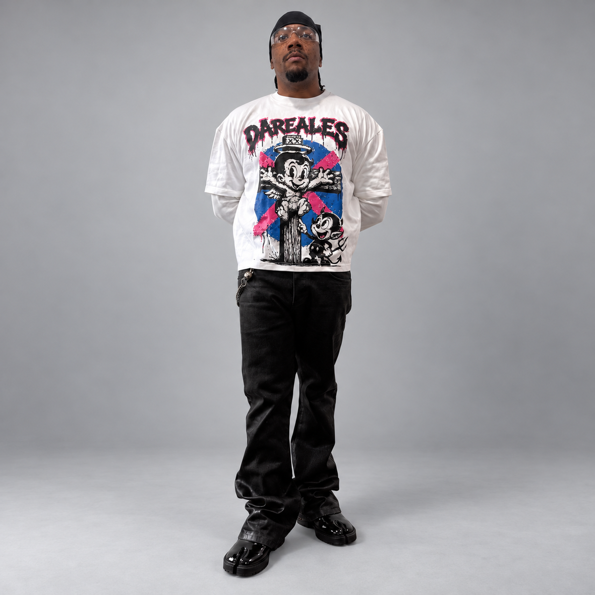 DAREALES “Saving Grace” Graphic Tee — White