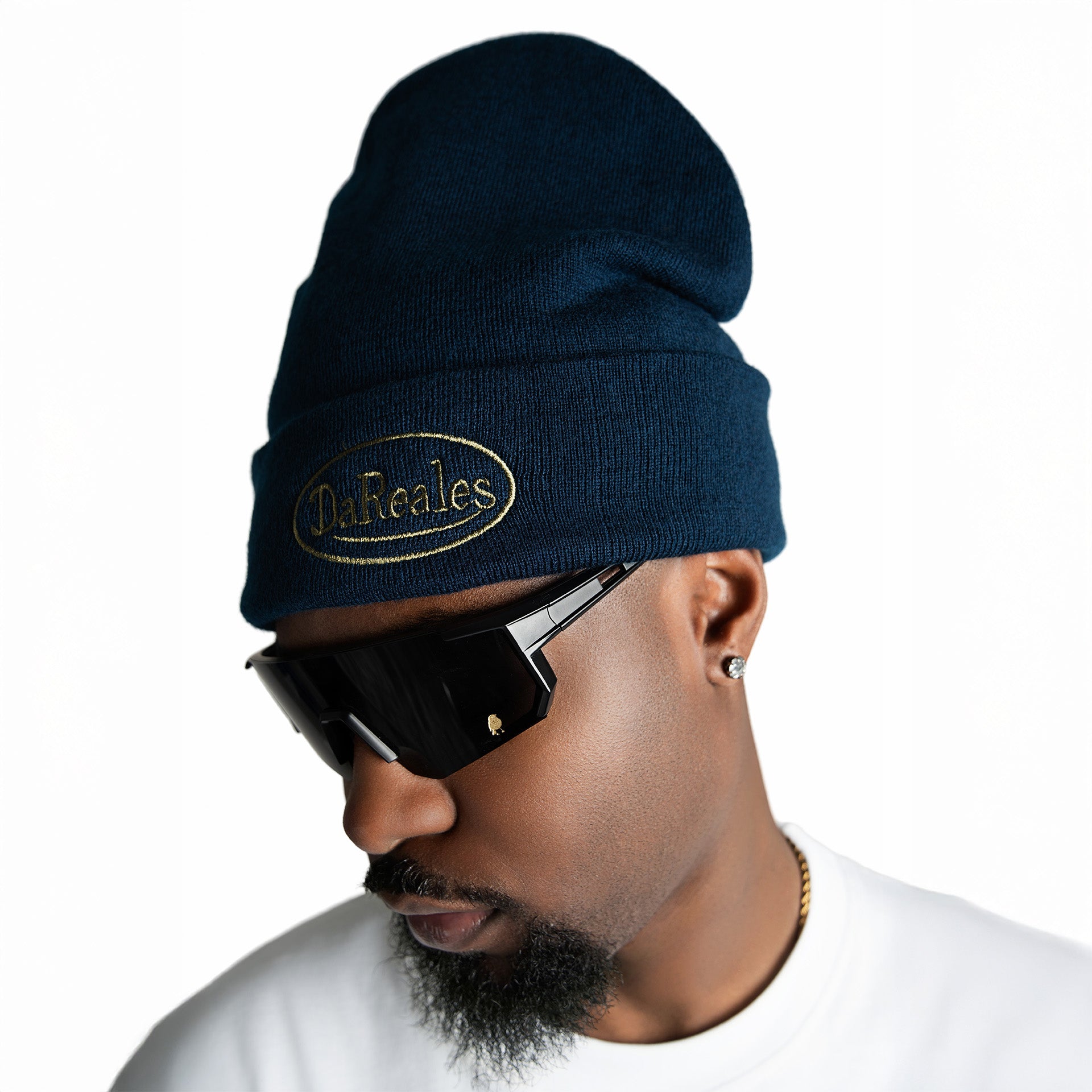 Navy Knit Coastal Beanie