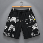 Blueprint 82 Graphic Shorts — Black