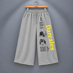 DAREALES “Blueprint 82” Wide-Leg Cropped Sweatpants — Heather Gray